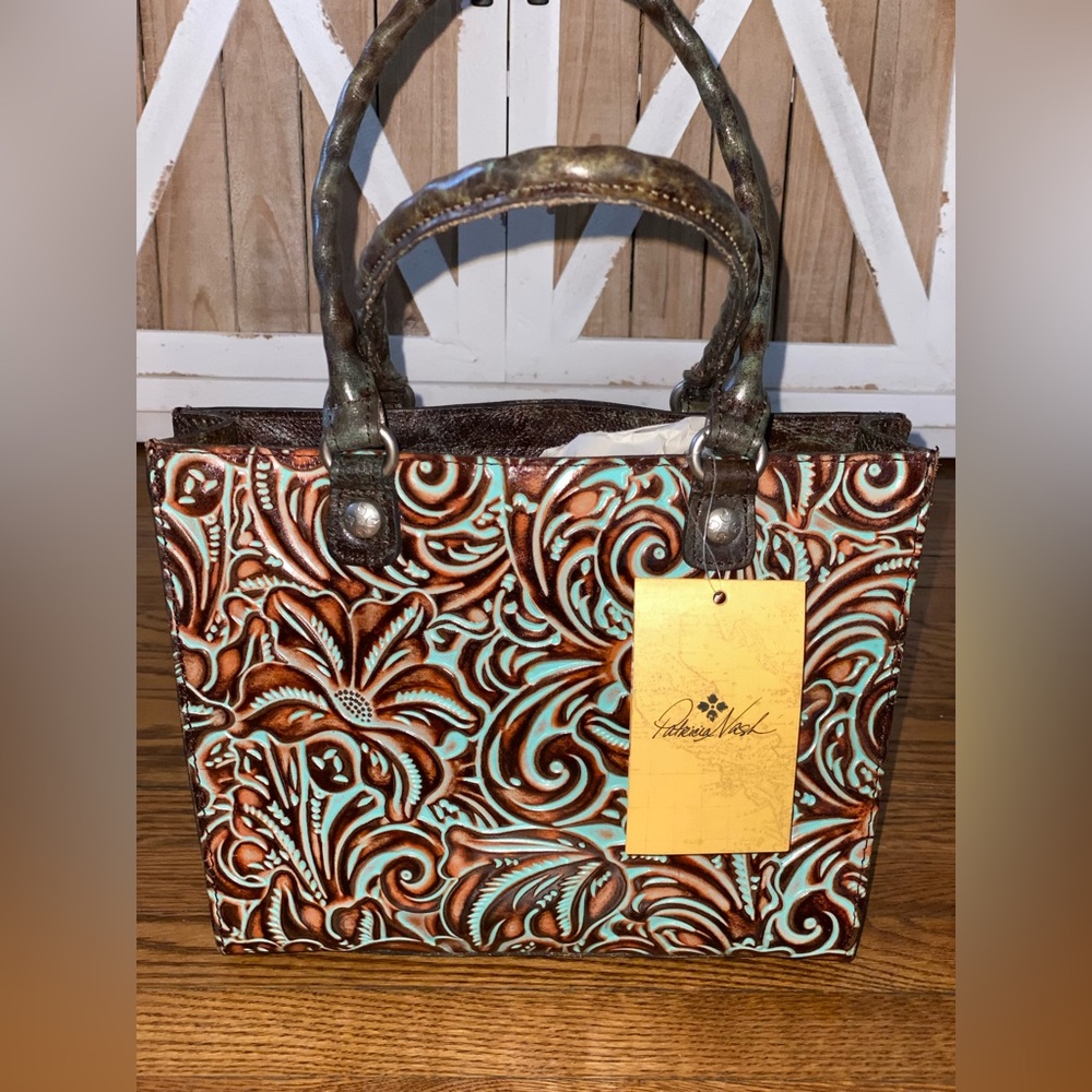 Patricia Nash Tooled Turquoise Handbag